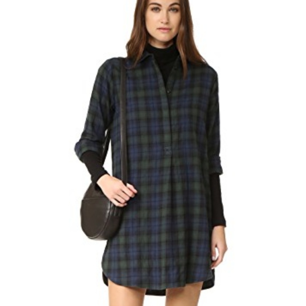 Madewell Flannel Shirt Dress